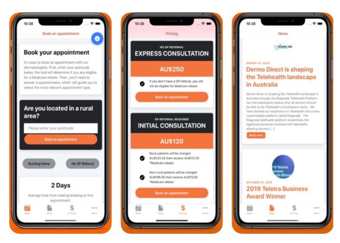 Dermo Direct mobile app launch
